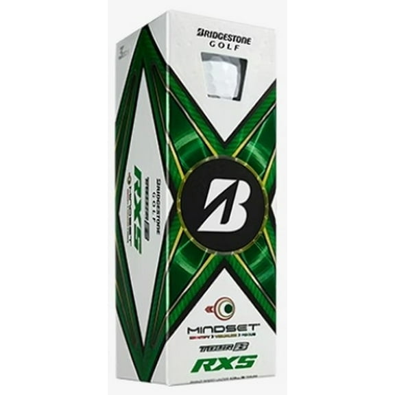 Bridgestone Tour B-RXS Mindset Golf Balls (White, 3pk) 1 Sleeve 2024 NEW