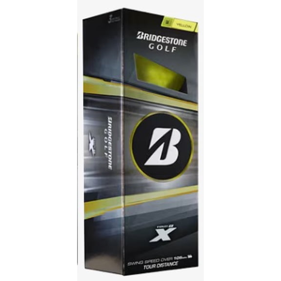 Bridgestone Tour B-X Golf Balls (Yellow, 3pk) 1 Sleeve 2026 NEW
