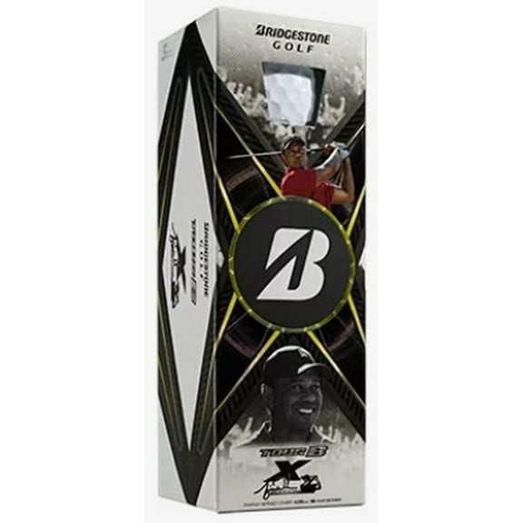Bridgestone Tour B-X Tiger Woods Edition Golf Balls (White, 3pk) 1 Sleeve 2024 NEWs