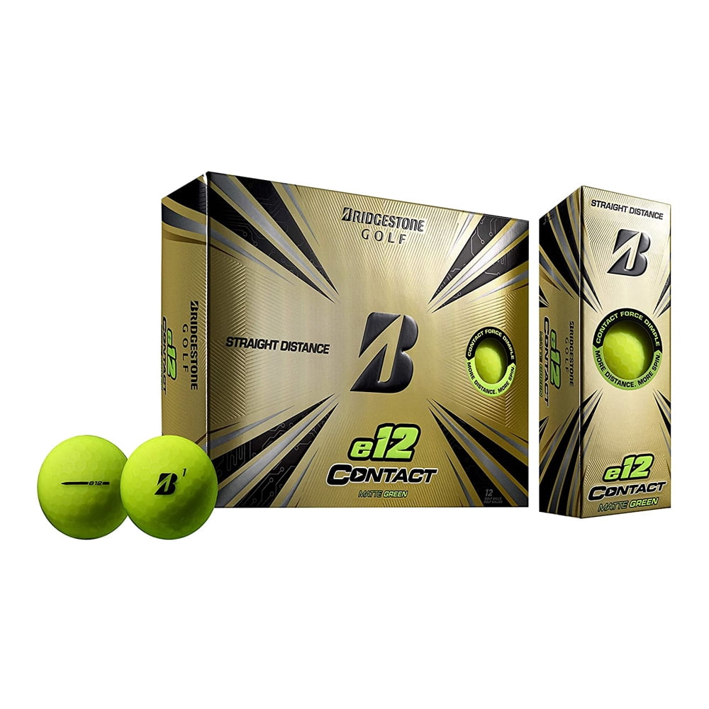 Bridgestone e12 CONTACT Golf Balls w/ Contact Force Dimples, Green