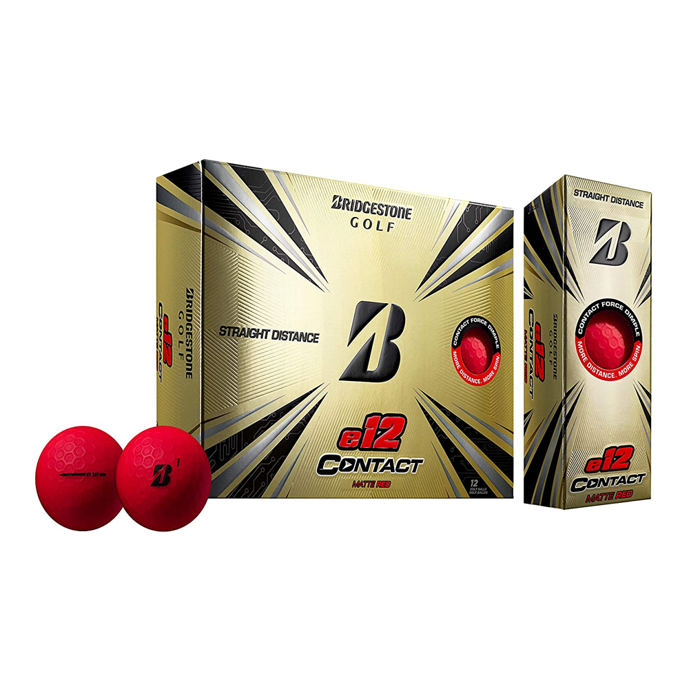 Bridgestone e12 Contact Red Golf Ball - Dozen
