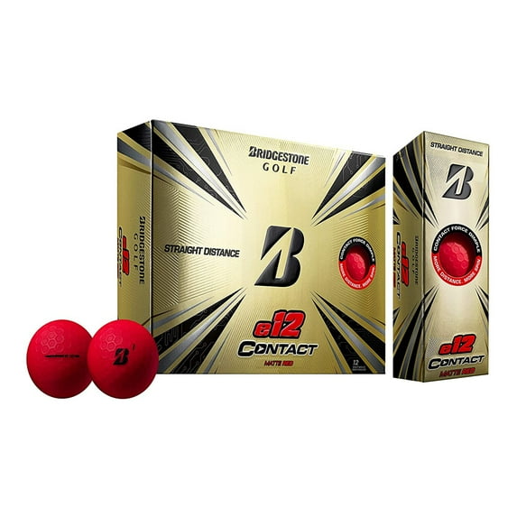 Bridgestone e12 Contact Red Golf Ball - Dozen
