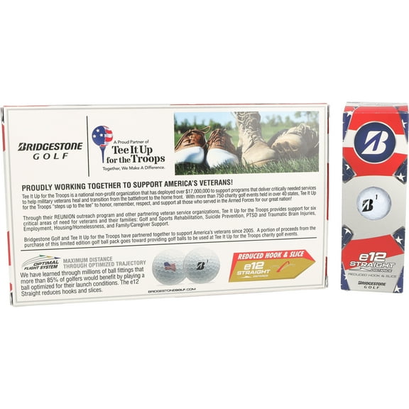 Bridgestone e12 Straight Golf Balls (15pk, White/Patriot) Limited 2025 NEW