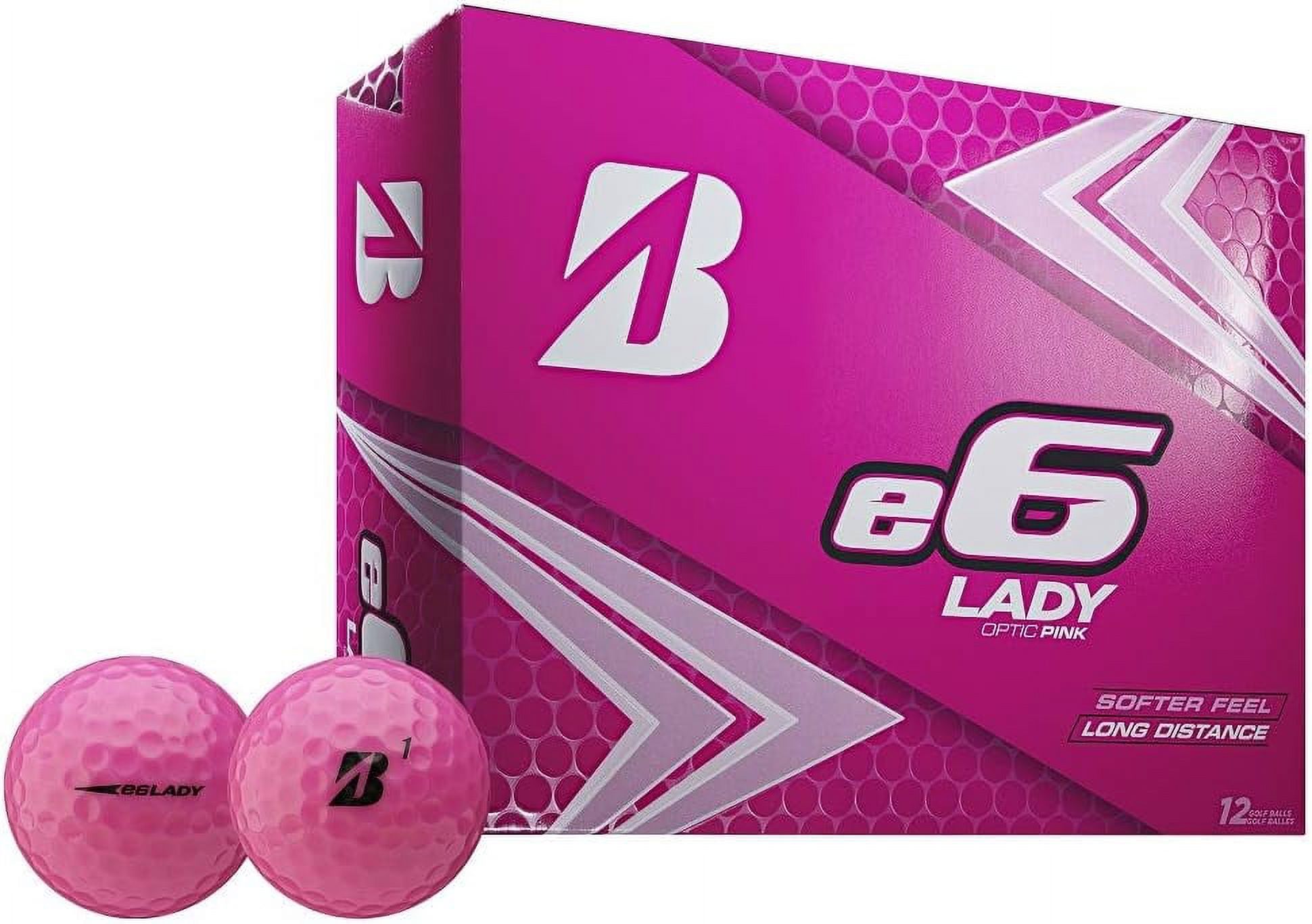 Bridgestone e6 Lady Golf Balls, Pink, 12 Pack
