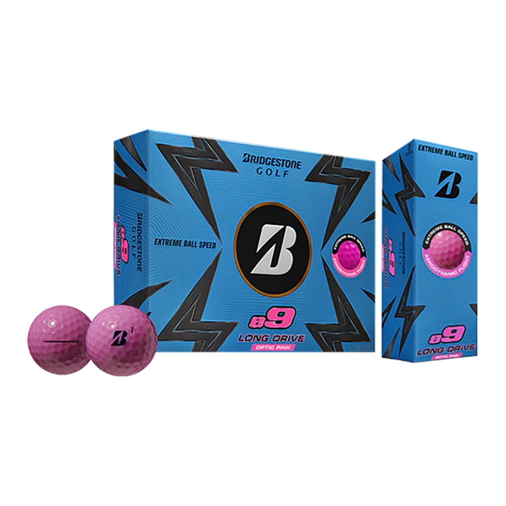 Bridgestone e9 Long Drive Golf Balls, Pink, 1-Dozen