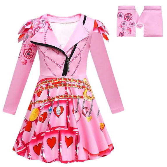 Bridget Halloween Costume for Girls Pink Dress Cosplay Party Fancy Dress