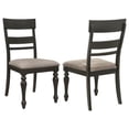 thumbnail image 1 of Bridget Ladder Back Dining Side Chair Stone Brown and Charcoal Sandthrough (Set of 2), 1 of 2