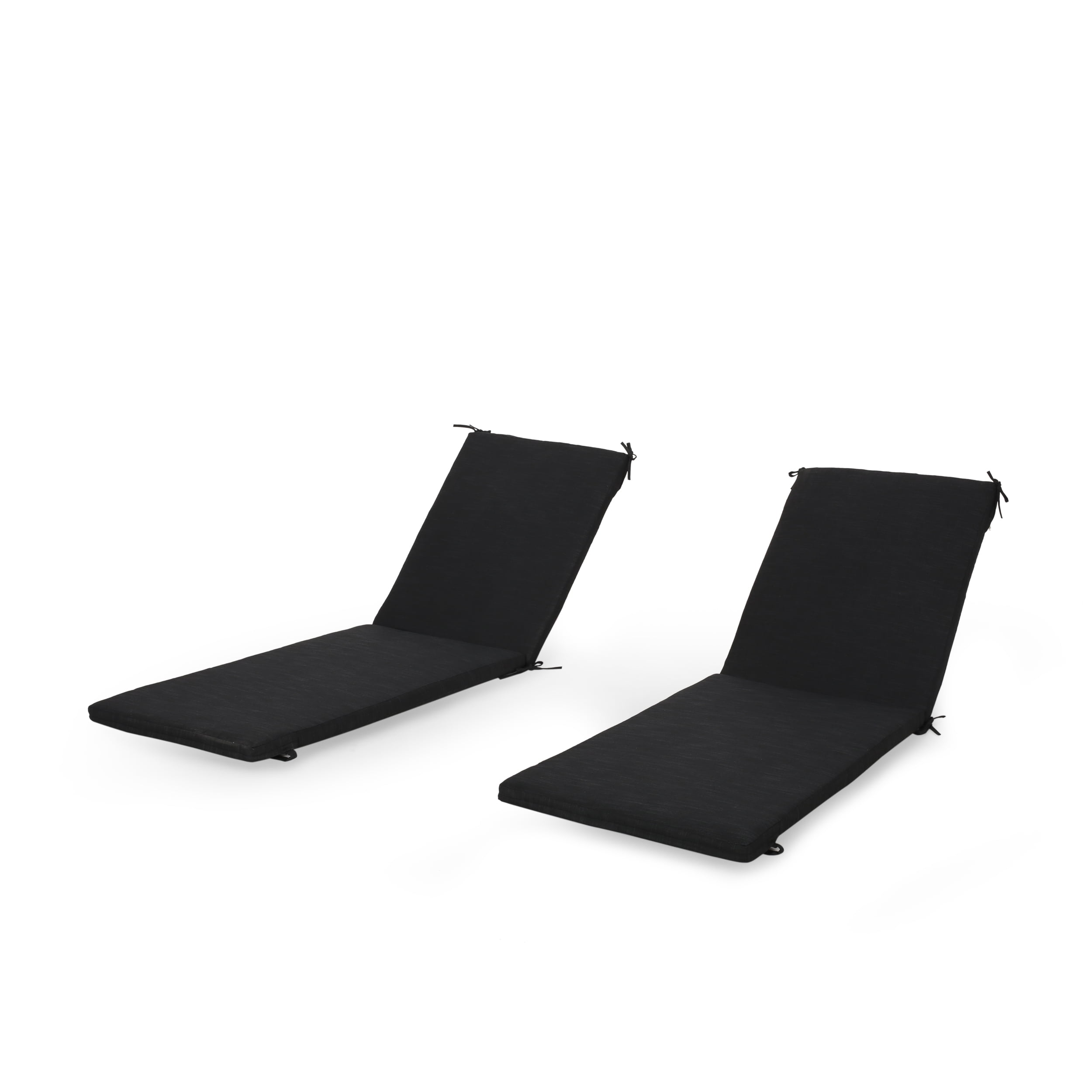 Bridget Outdoor Fabric Lounge Cushion, Set of 2, Dark Gray