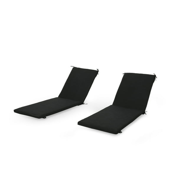 Bridget Outdoor Fabric Lounge Cushion, Set of 2, Dark Gray