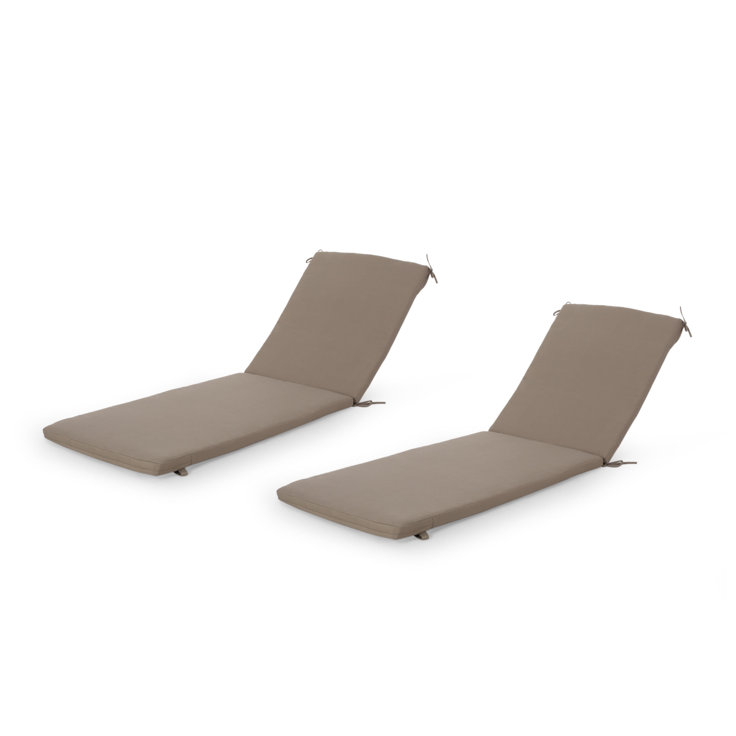 Bridget Outdoor Fabric Lounge Cushion, Set of 2, Khaki
