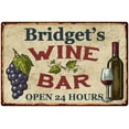 thumbnail image 1 of Bridget's Rustic Wine Bar Sign Wall Decor Kitchen Gift 16 x 24 Matte Finish Metal 116240056722, 1 of 1