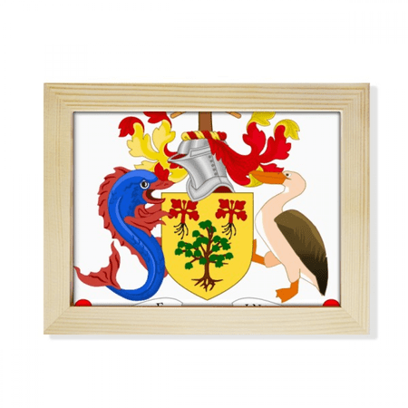 Bridgetown Barbados National Emblem Desktop Photo Frame Picture Art Decoration Painting 6x8 inch