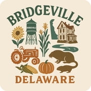 Bridgeville Delaware Keepsakes Souvenir Vinyl Sticker   Destination Travel Keepsake Collectible 4-Inches Wide