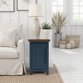 thumbnail image 1 of Bridgevine Nantucket Chairside Accent End Table with Storage, Blue Denim and Whiskey, 1 of 11