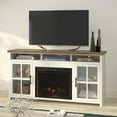 Bridgevine Home Hampton 74 Inch Fireplace TV Stand Console for TVs up