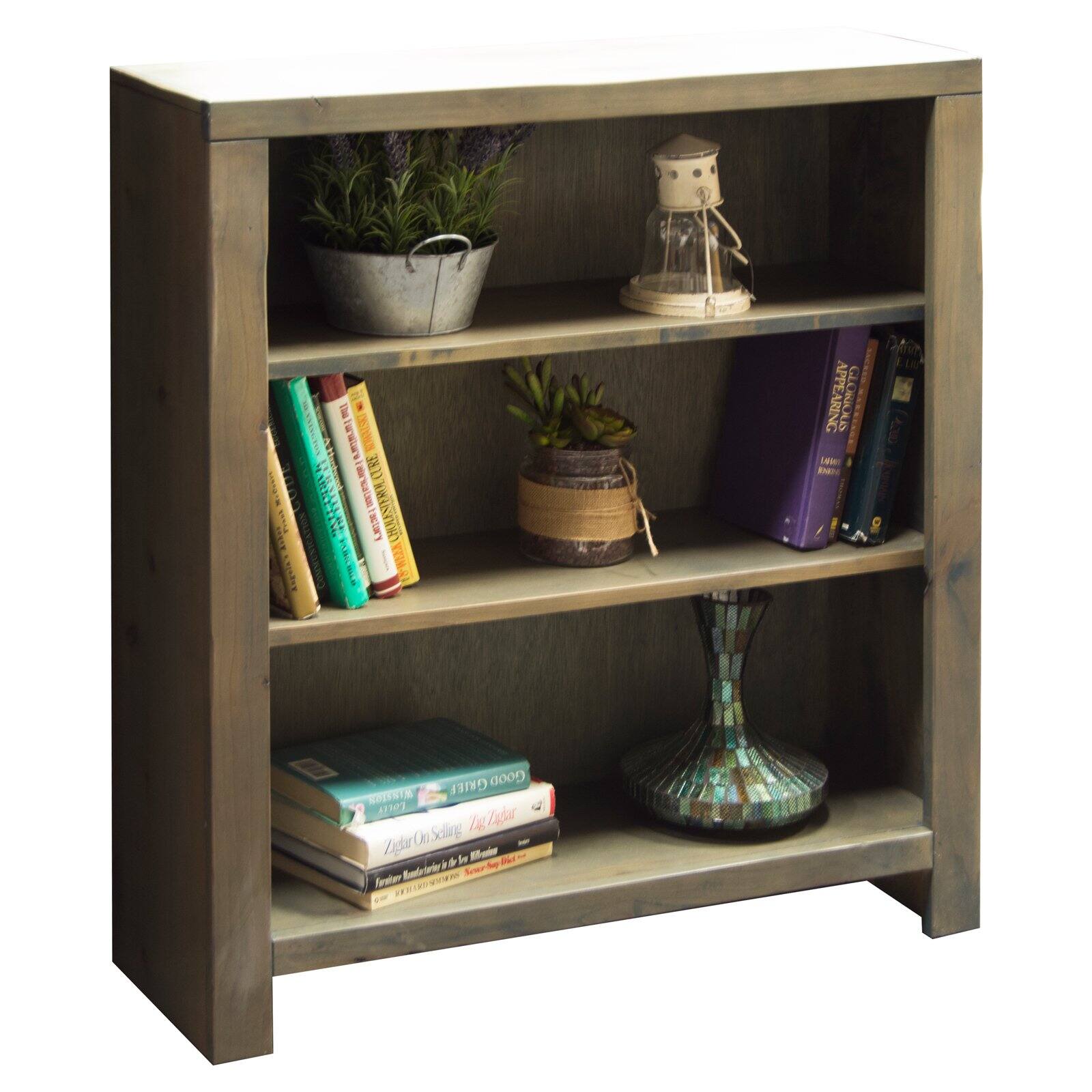 Bridgevine Home Joshua Creek 36 inch high 3-shelf Bookcase, No Assembly ...