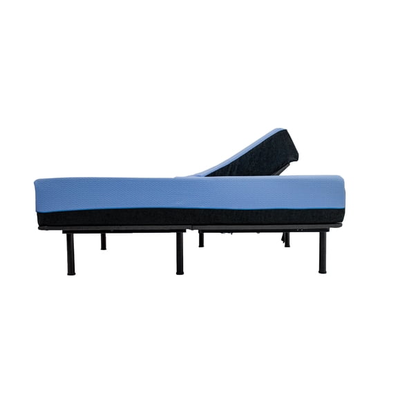 Bridgevine Home 12 inch Refresh Flex Top Memory Foam Hybrid Mattress and Adjustable Base Bundle, King Size