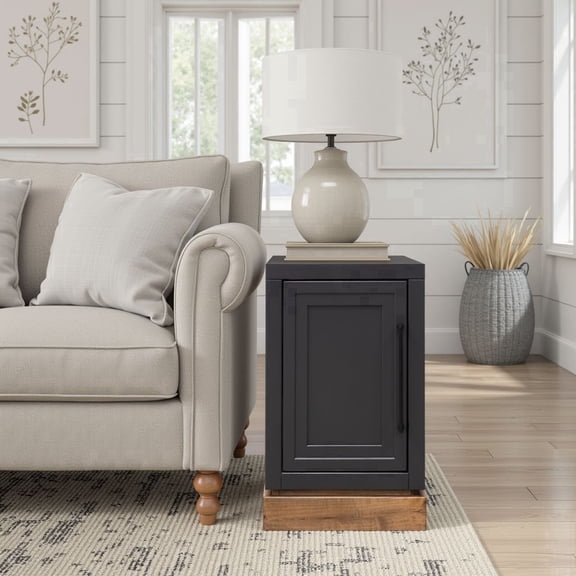 Nora Chairside Table with Painted Finish  Crafted by skilled artisans in Arizona