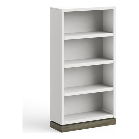 Bridgevine Home Nora 60" Bookcase with Painted Finish in White
