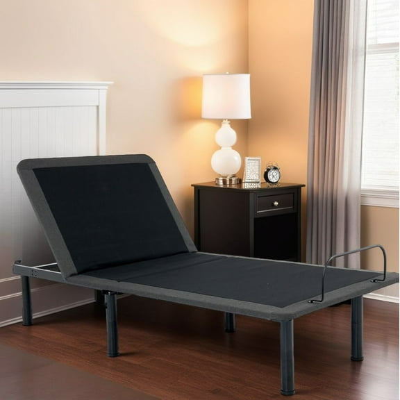 Bridgevine Home Twin Size Quick Assembly Adjustable Bed Frame with Voice Activated Controls