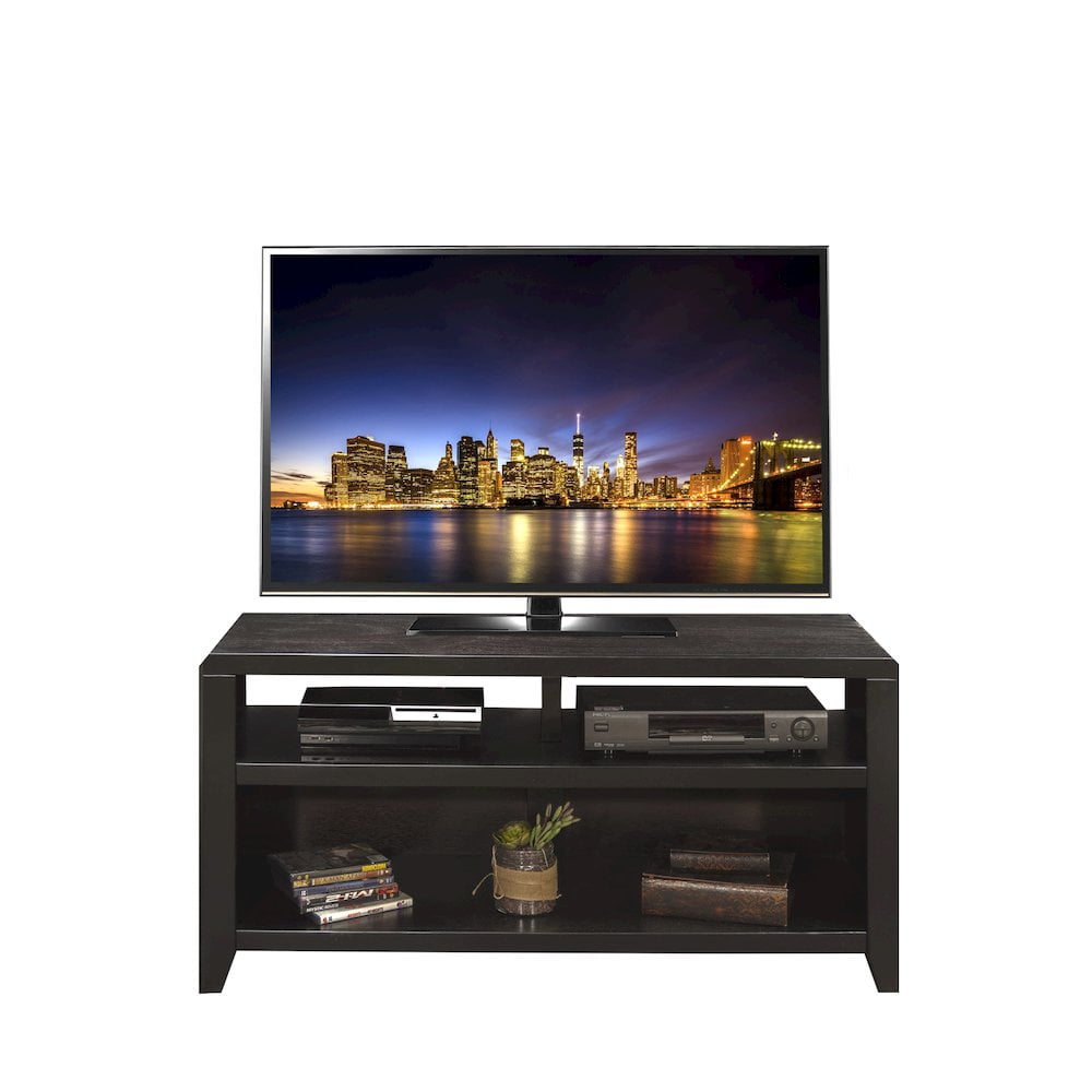 Mocha Brown Poplar Wood 48 inch TV Stand with Veneer Finish