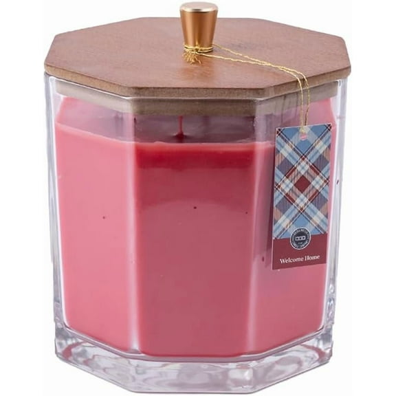 Bridgewater Candle Welcome Home Large Decorative Jar Scented Candle | Cinnamon, Plum & Apple | Seasonal Autumn Fall Candle for Home | Soy Wax Blend | 42.3 oz | Up to 85 Hour Burn Time