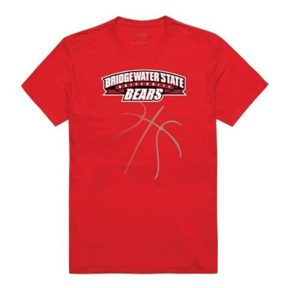 Bridgewater State University Bears College Basketball T-Shirt, Red - Medium