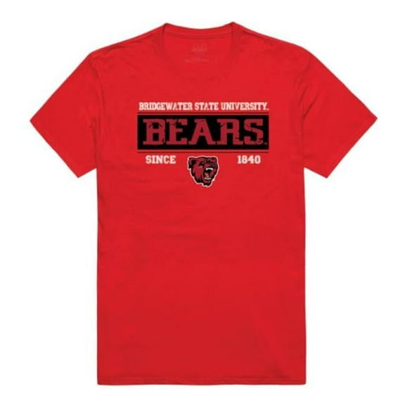 Bridgewater State University Bears College Established T-Shirt, Red - Small