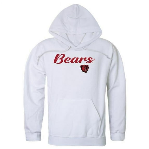 Bridgewater State University Bears Script Hoodie, White - Medium