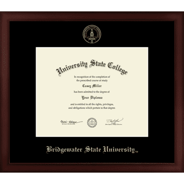 Bridgewater State University Diploma Frame, Document Size 10" x 8"