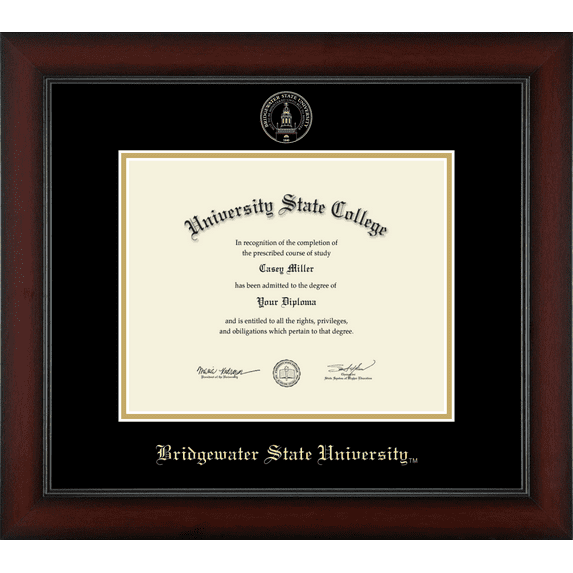 Bridgewater State University Diploma Frame, Document Size 10" x 8"