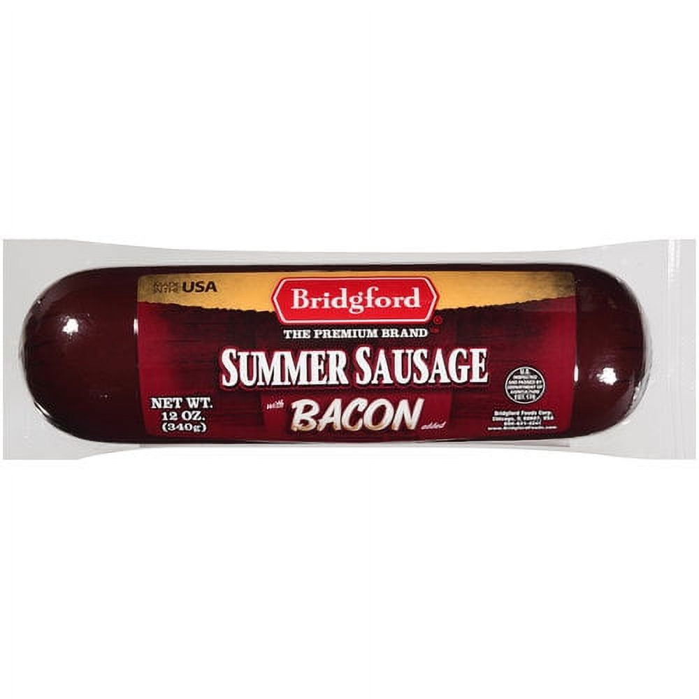Bridgford Bacon Summer Sausage 12oz Package