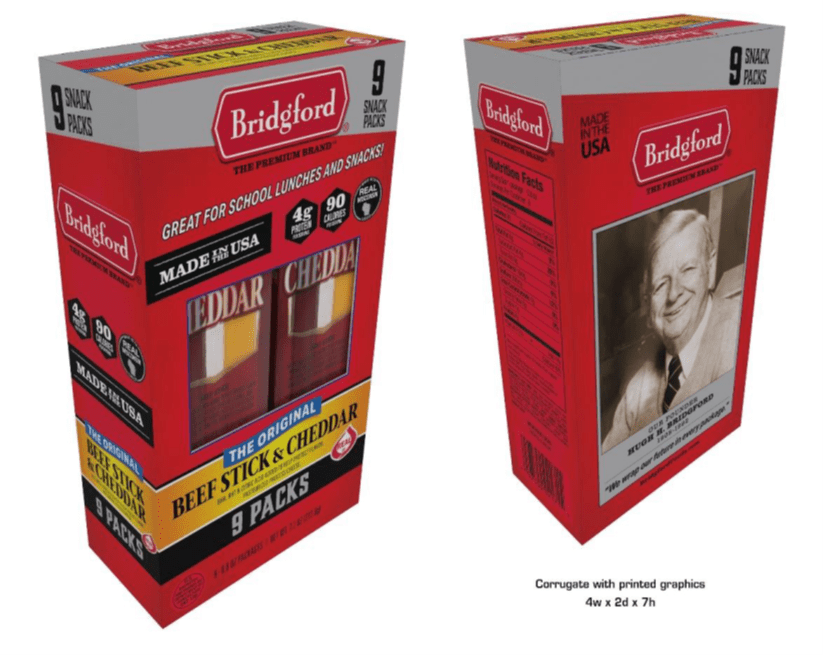 Bridgford Beef Stick & Cheddar 9 Pack