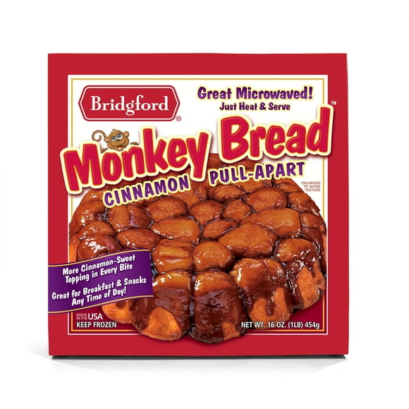Bridgford Foods Frozen Heat and Serve Cinnamon Pull-Apart Monkey Bread, 16 Ounces