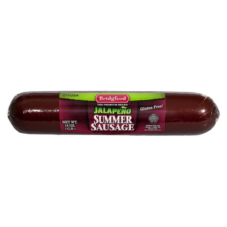 Bridgford Jalapeño Summer Sausage - 16oz Pack | Spicy Snack Sticks | Premium Cured Meat