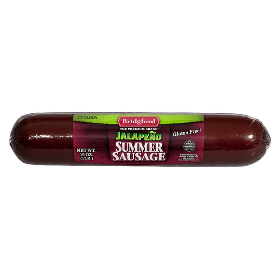 Bridgford Jalapeño Summer Sausage - 16oz Pack | Spicy Snack Sticks | Premium Cured Meat