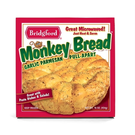 Bridgford Heat and Serve Garlic Parmesan Monkey Bread, Frozen, Regular, 16 oz