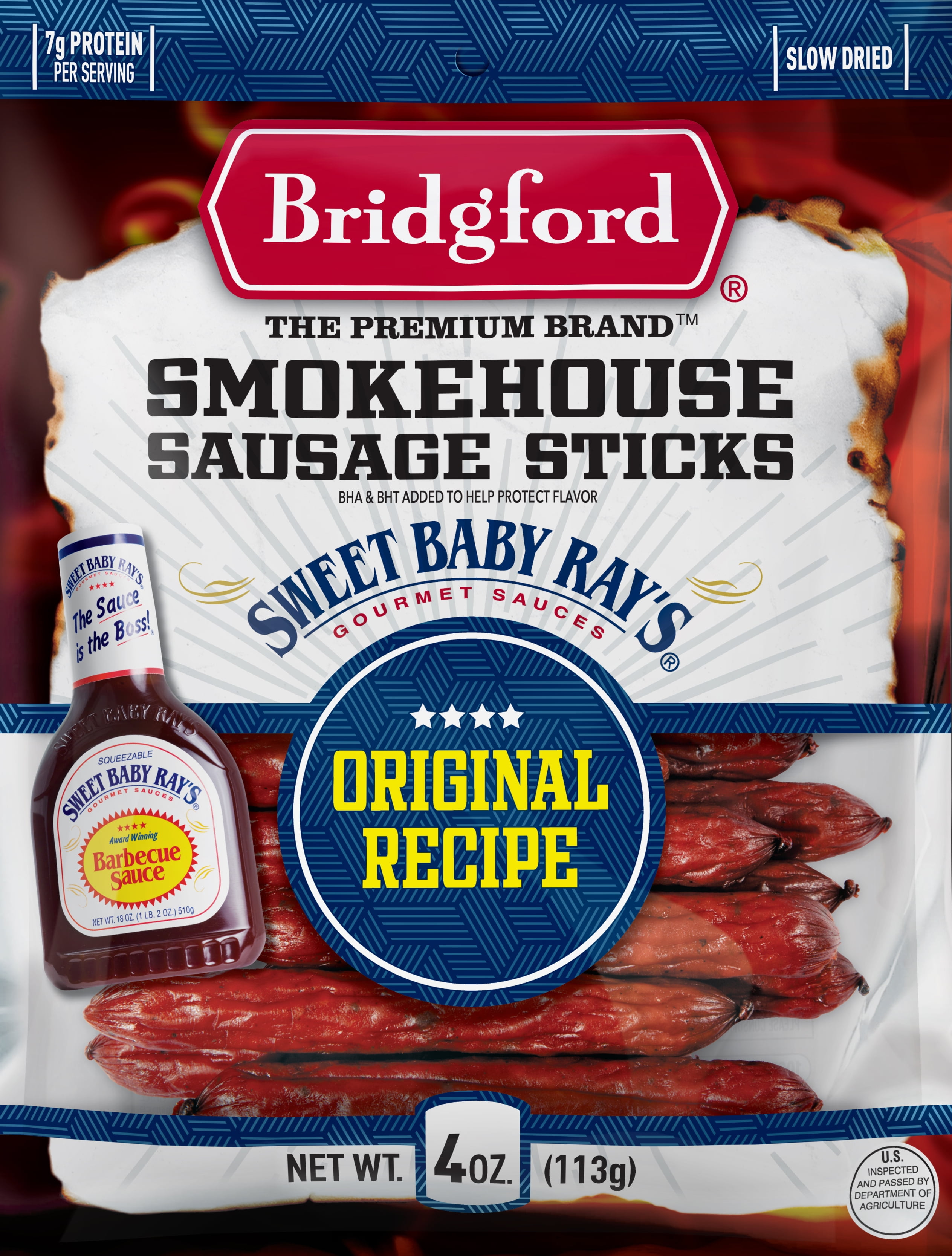 Bridgford Sweet Baby Ray's Original Smokehouse Sausage Sticks 4 oz