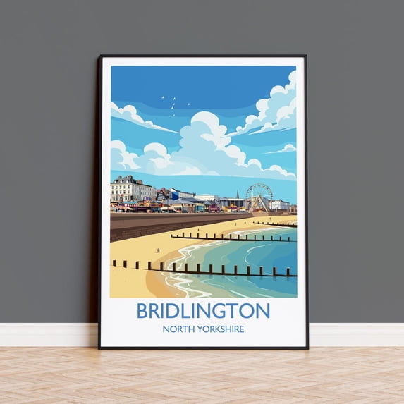 Bridlington Travel Yorkshire England North Poster, Travel Inspired Home ...