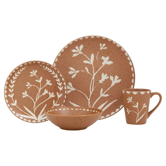 Brie 16 Piece Stoneware Dinnerware Set, Baum