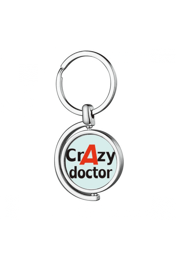 Brief Best Cool Doctor Physician Rotating Keychain Metal Keyring Holder