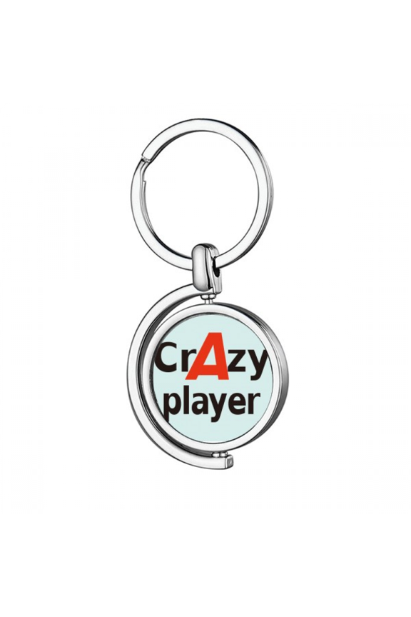 Brief Best Cool Player Athlete Rotating Keychain Metal Keyring Holder