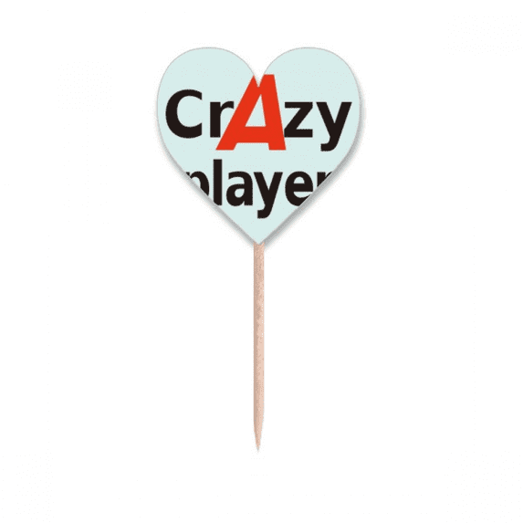 Brief Best Cool Player Athlete Toothpick Flags Heart Lable Cupcake Picks