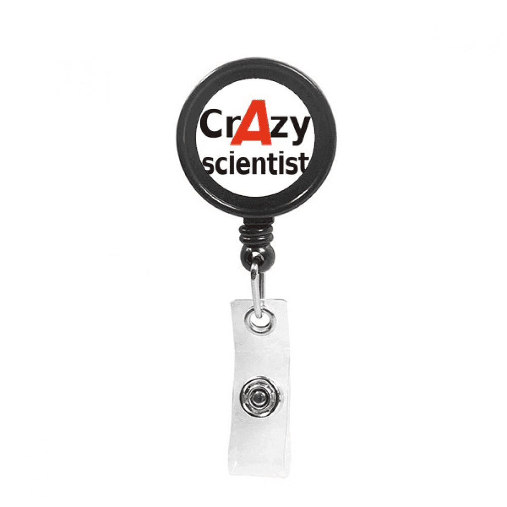 Brief Best Cool Scientist Occupation Retractable Keychain Badge Holder ID Badge