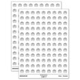 thumbnail image 1 of Brief Case Work Icon 200+ Round Stickers - White - Matte Finish - 0.50" Size, 1 of 3