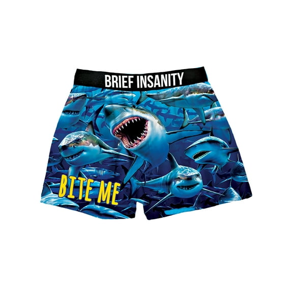 Brief Insanity Bite Me Feeding Frenzy Shark Boxer Shorts