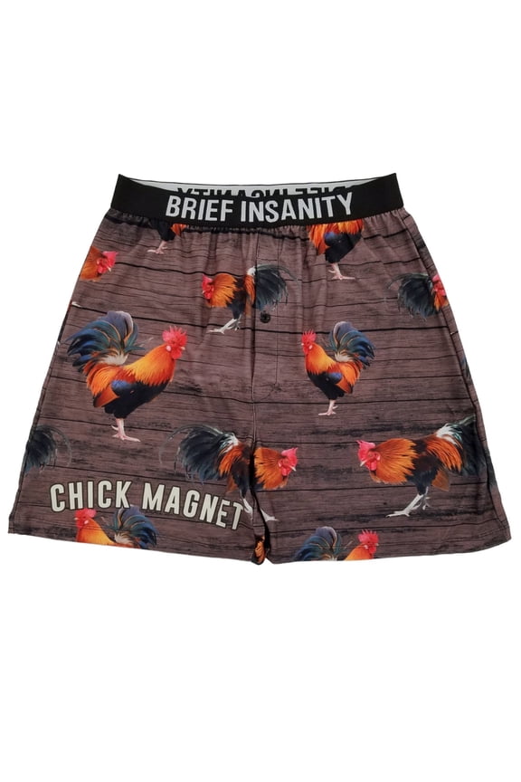 Mens Rooster Chick Magnet Underwear Boxer Shorts S