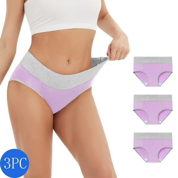Brief Underwear for Women Contrast Binding Brief Panties Colorblock Top-stitching Brief Cotton Waist Lifting And Buttocks Closing Triangular Underwear For Women QIPOPIQ Clearance