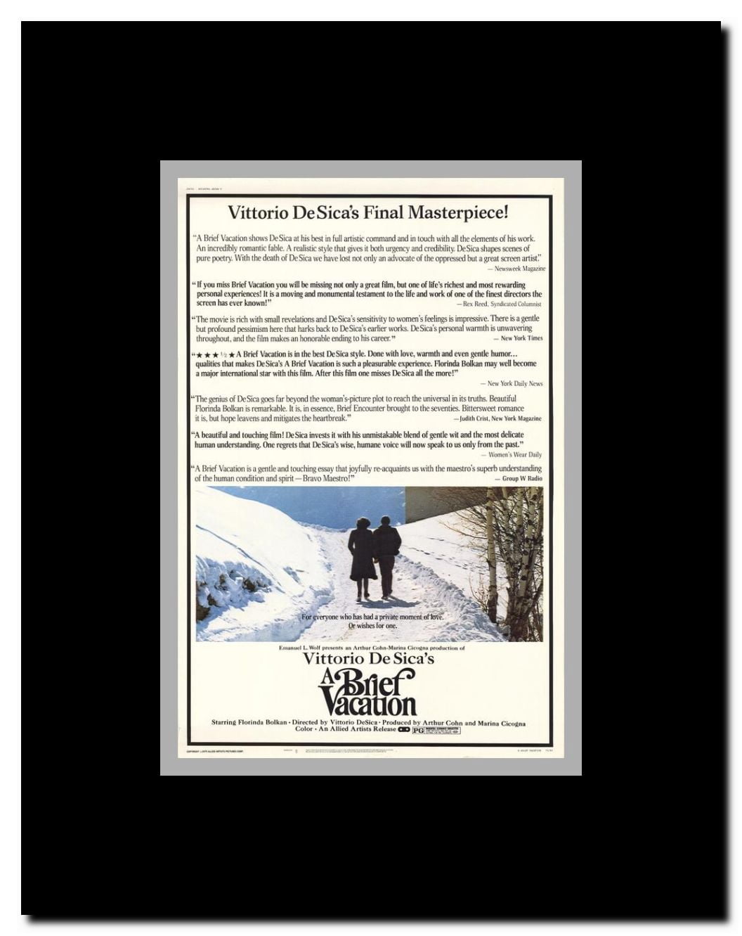 Brief Vacation Framed Movie Poster