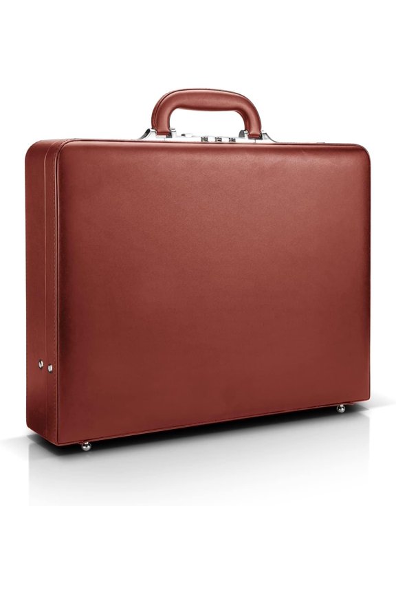 Briefcases for Men, Professional Leather Briefcase with Lock, Hard Shell Business Brief Case, Durable Executive Attache Case for Laptop Documents, Mens Hard Briefcase for Work Office Travel